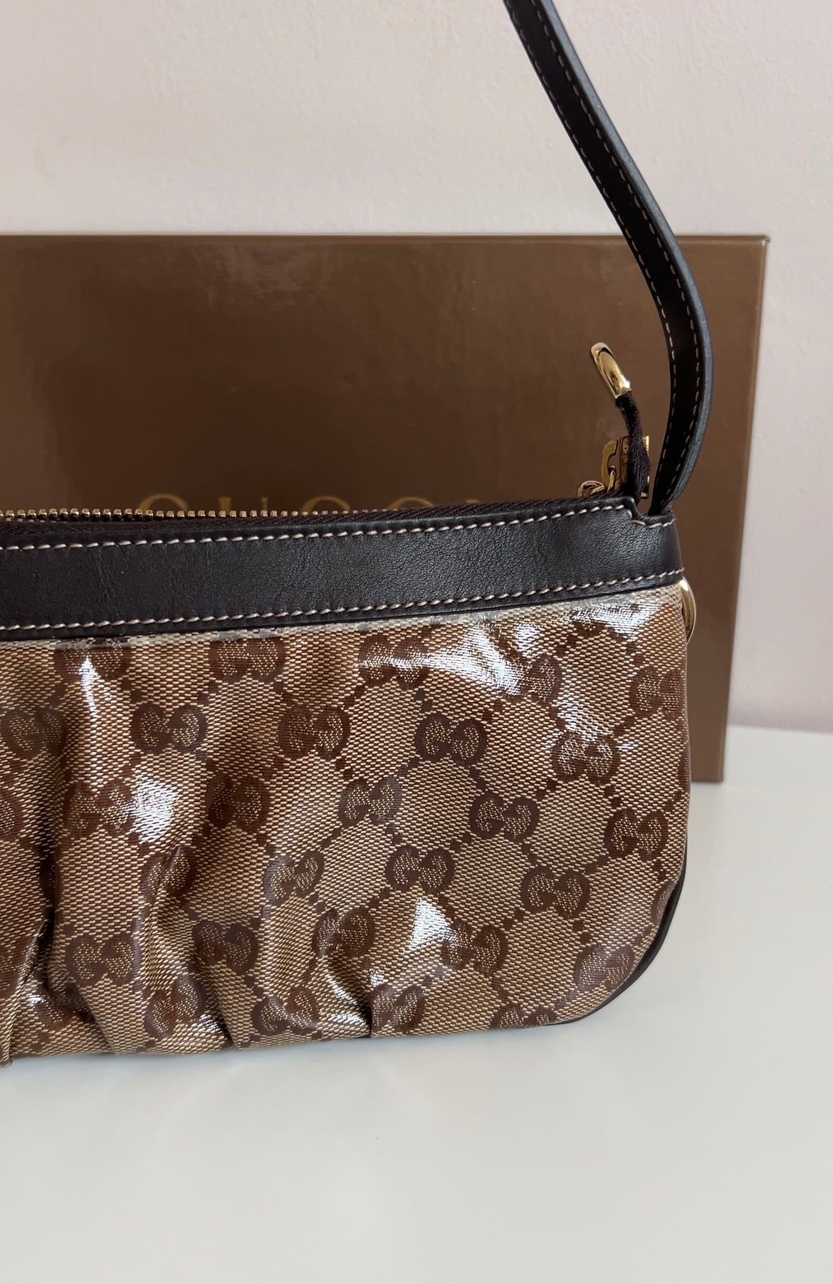 Gucci crystal GG monogram pochette