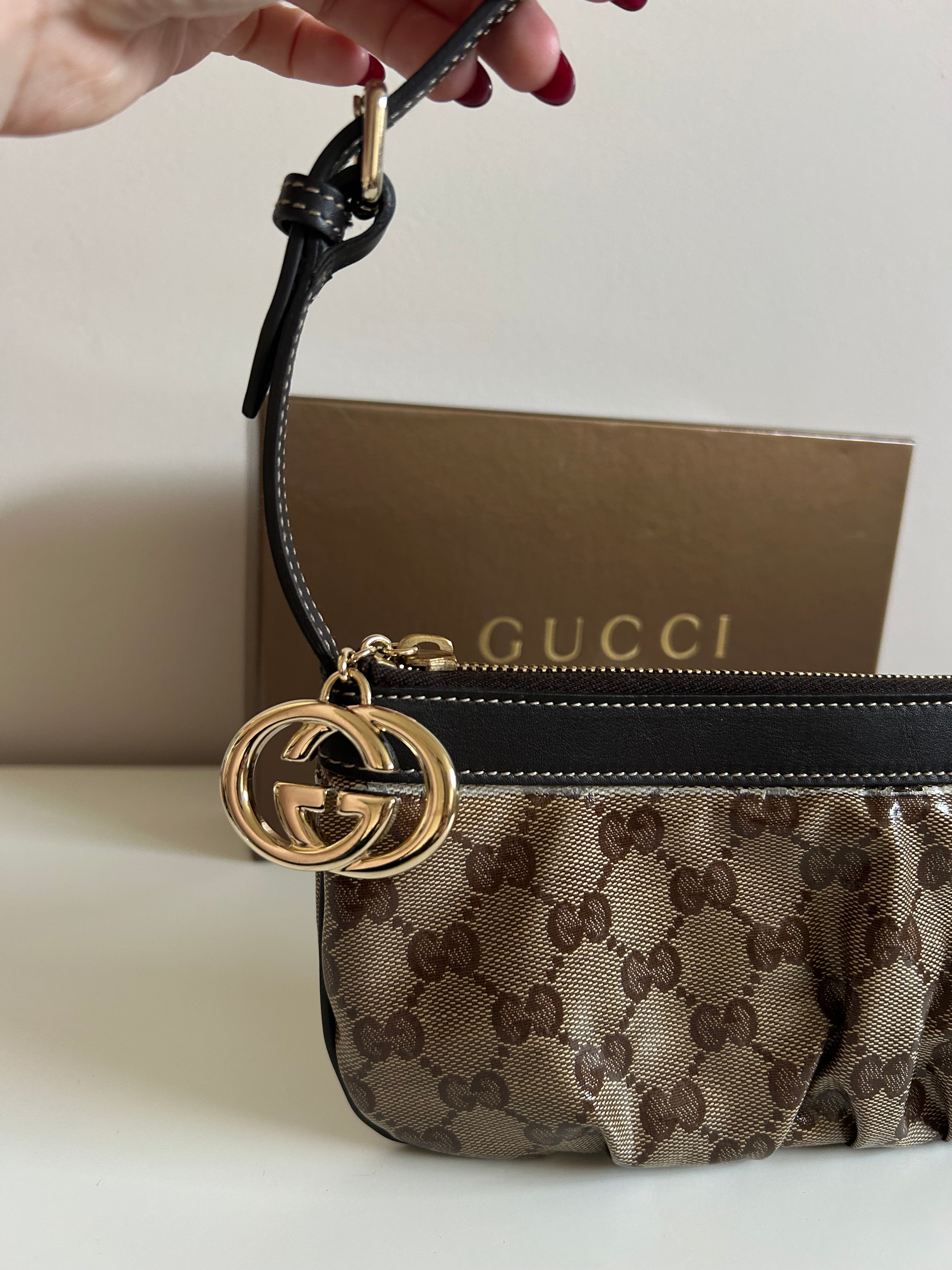 Gucci crystal GG monogram pochette