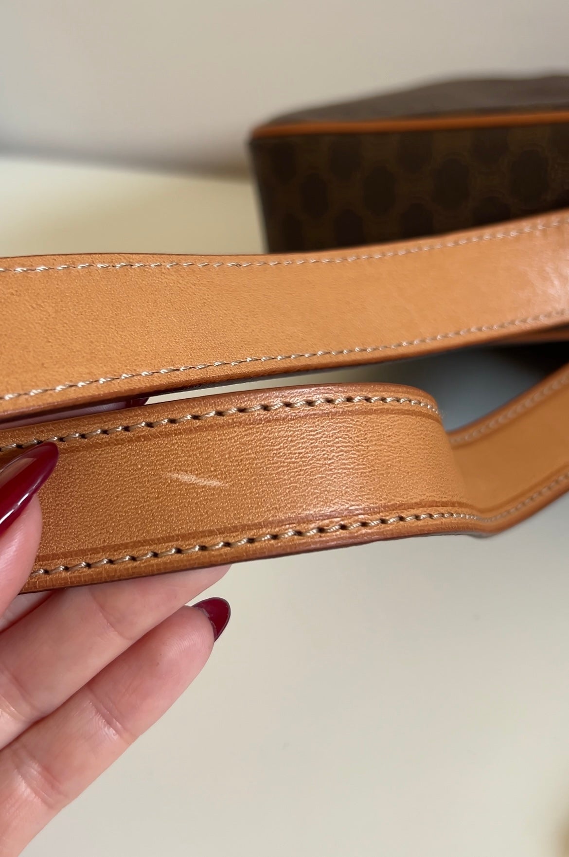 CELINE Macadam Flap Shoulder Bag