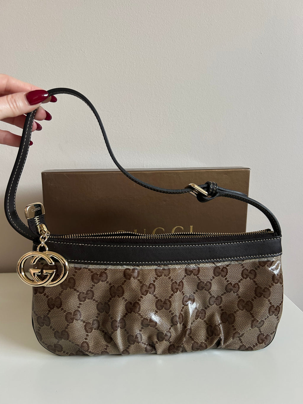 Gucci crystal GG monogram pochette